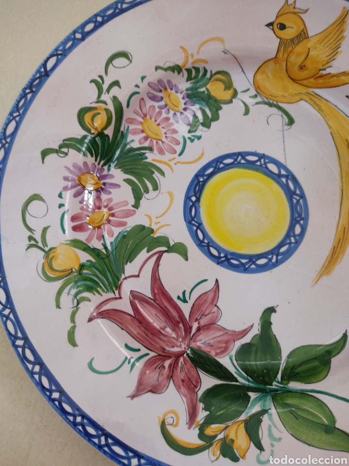 Antig&uuml;edades: Plato antiguo pintado a mano - Foto 5