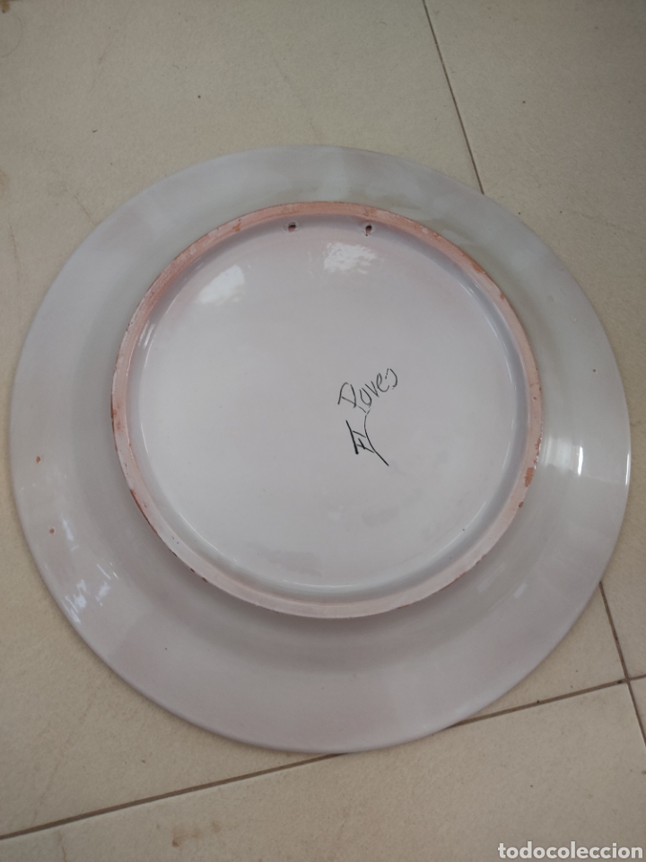 Antig&uuml;edades: Plato antiguo pintado a mano - Foto 7