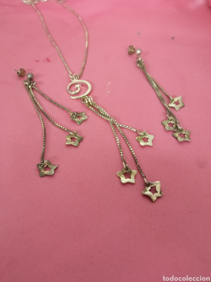 Antig&uuml;edades: gargantilla y pendientes plata + - Foto 1