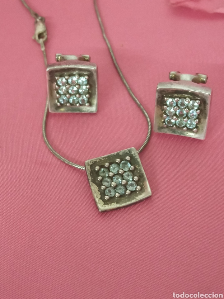 Antig&uuml;edades: gargantilla y pendientes plata + - Foto 1