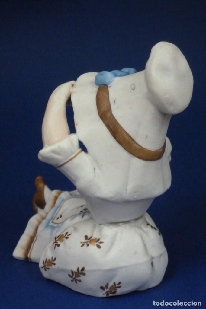 Antig&uuml;edades: Figura de porcelana de biscuit - Foto 5
