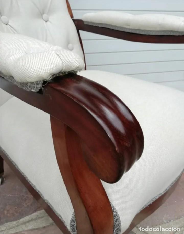 Antig&uuml;edades: SILLON DE CAOBA RECLINABLE S.XIX - Foto 5