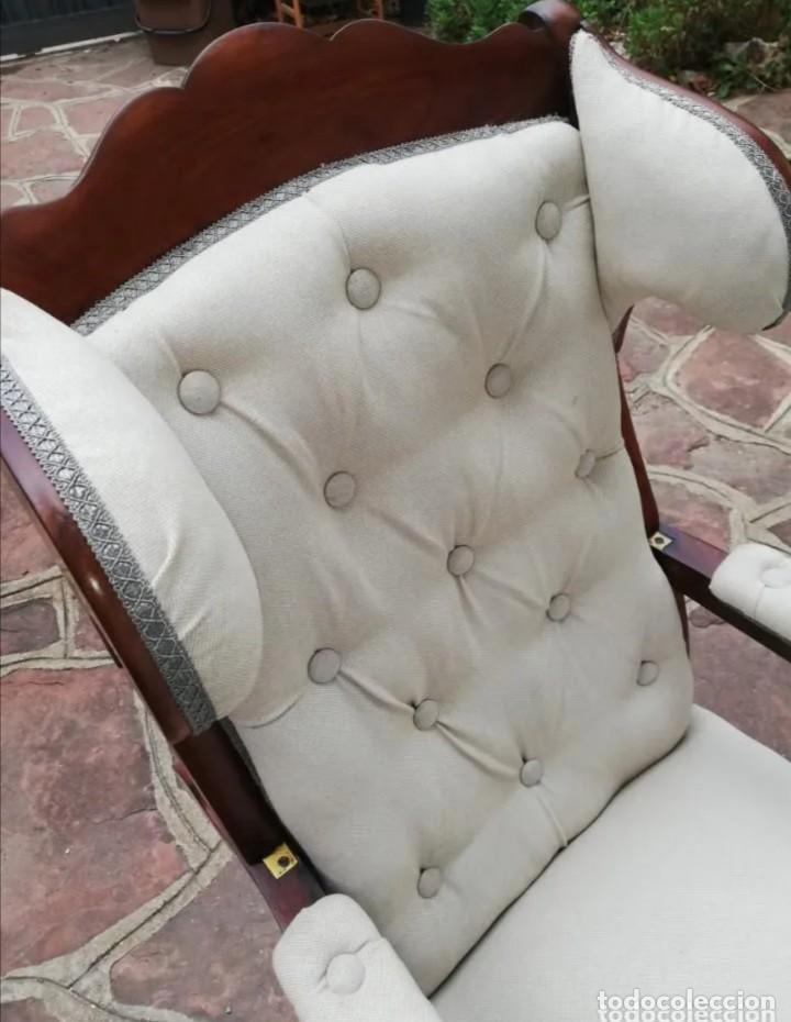 Antig&uuml;edades: SILLON DE CAOBA RECLINABLE S.XIX - Foto 10