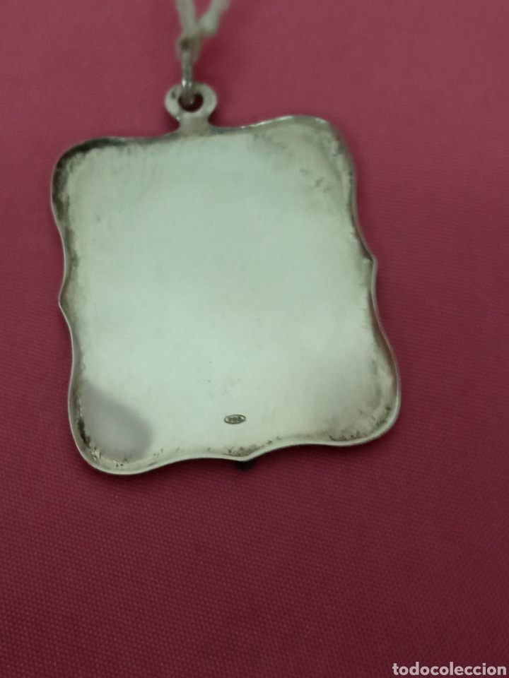 Antig&uuml;edades: colgante placa plata + - Foto 2