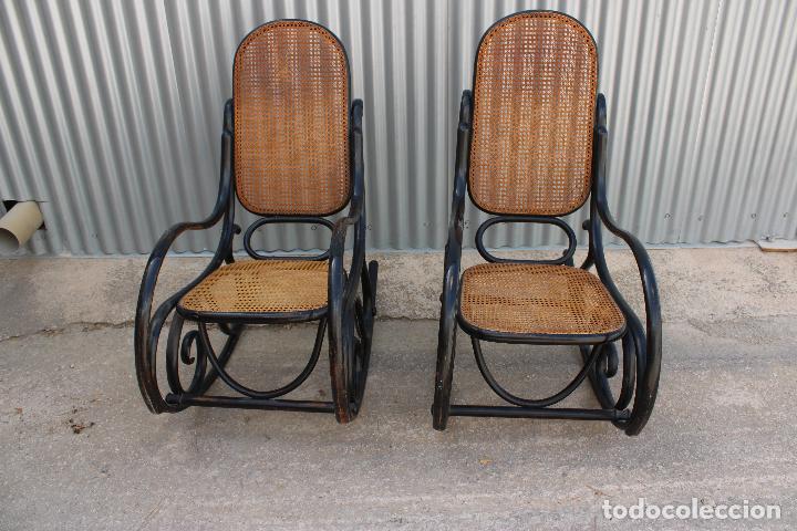 Antig&uuml;edades: dos mecedoras antiguas de estilo tonet - Foto 4