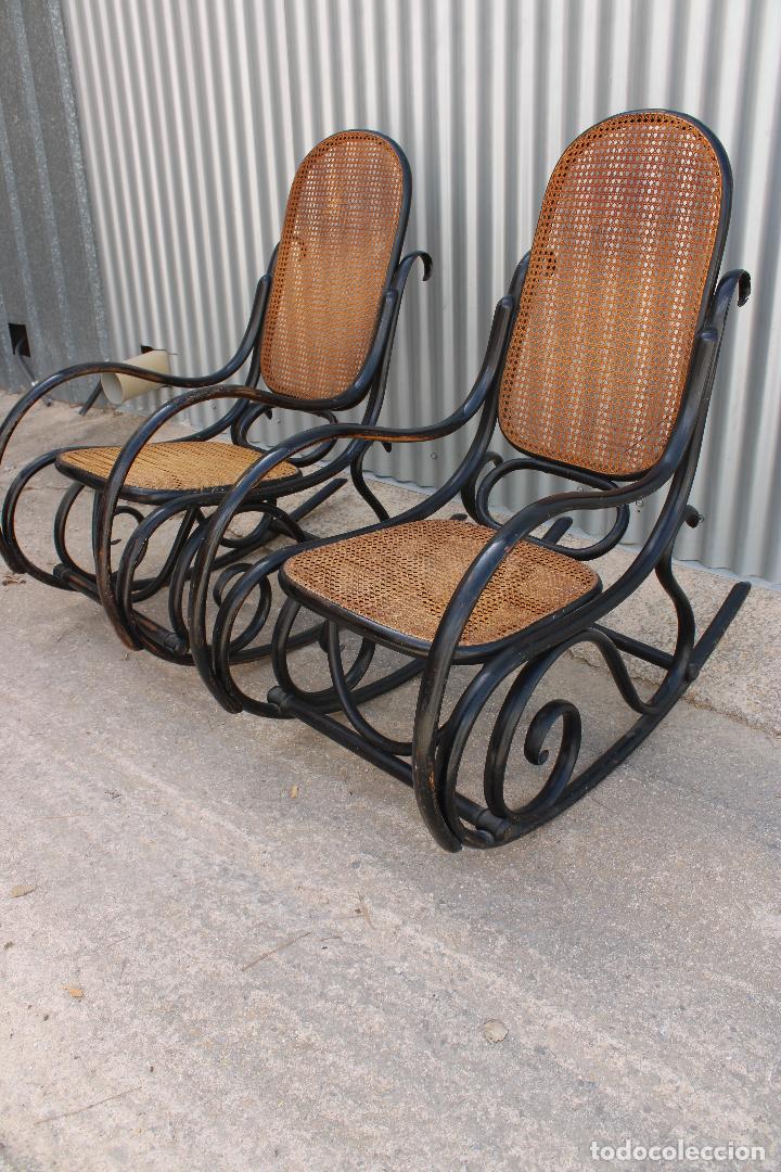 Antig&uuml;edades: dos mecedoras antiguas de estilo tonet - Foto 5