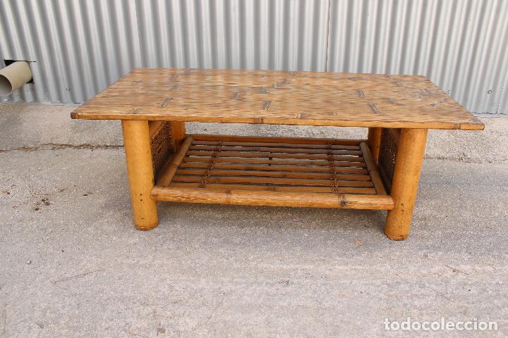 Antig&uuml;edades: mesa baja de bambu - Foto 3