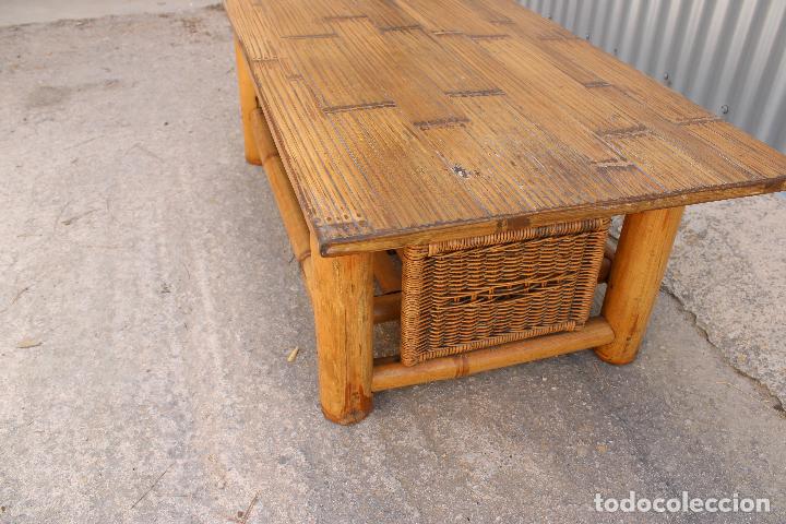 Antig&uuml;edades: mesa baja de bambu - Foto 4