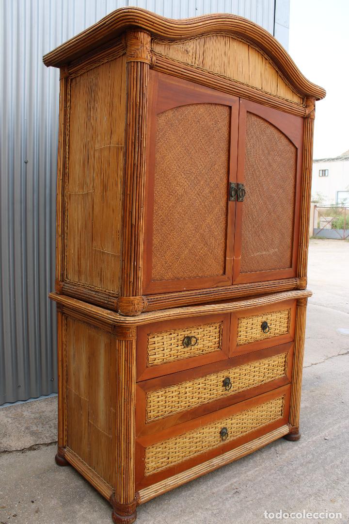 Antig&uuml;edades: mueble armario de bamb&uacute; - Foto 2