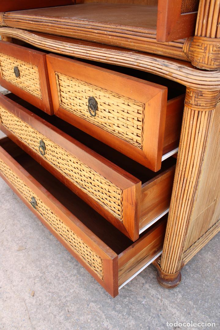 Antig&uuml;edades: mueble armario de bamb&uacute; - Foto 9