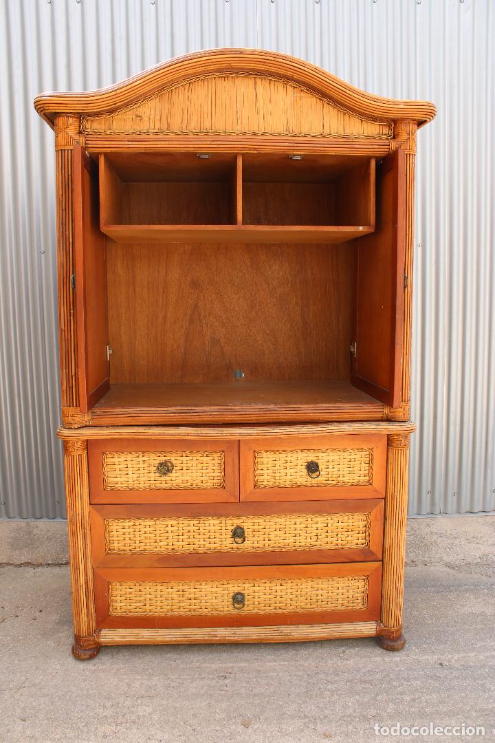 Antig&uuml;edades: mueble armario de bamb&uacute; - Foto 12