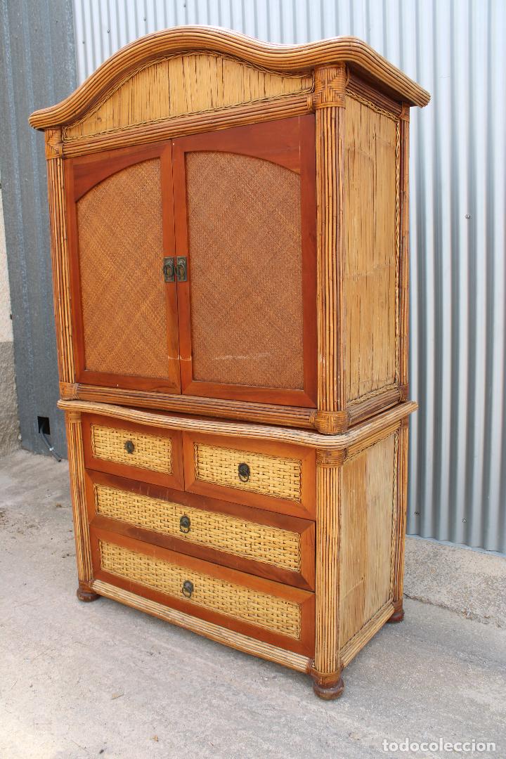 Antig&uuml;edades: mueble armario de bamb&uacute; - Foto 14