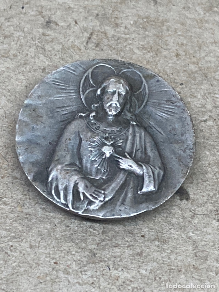 Antig&uuml;edades: Medalla de plata religiosa - Foto 1