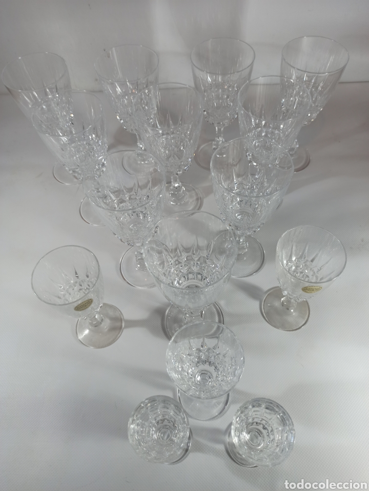 Antiquit&eacute;s: 15 copas cristal d'arques francia 10 grandes 2 medianas 3 peque&ntilde;as tipo licor . copa