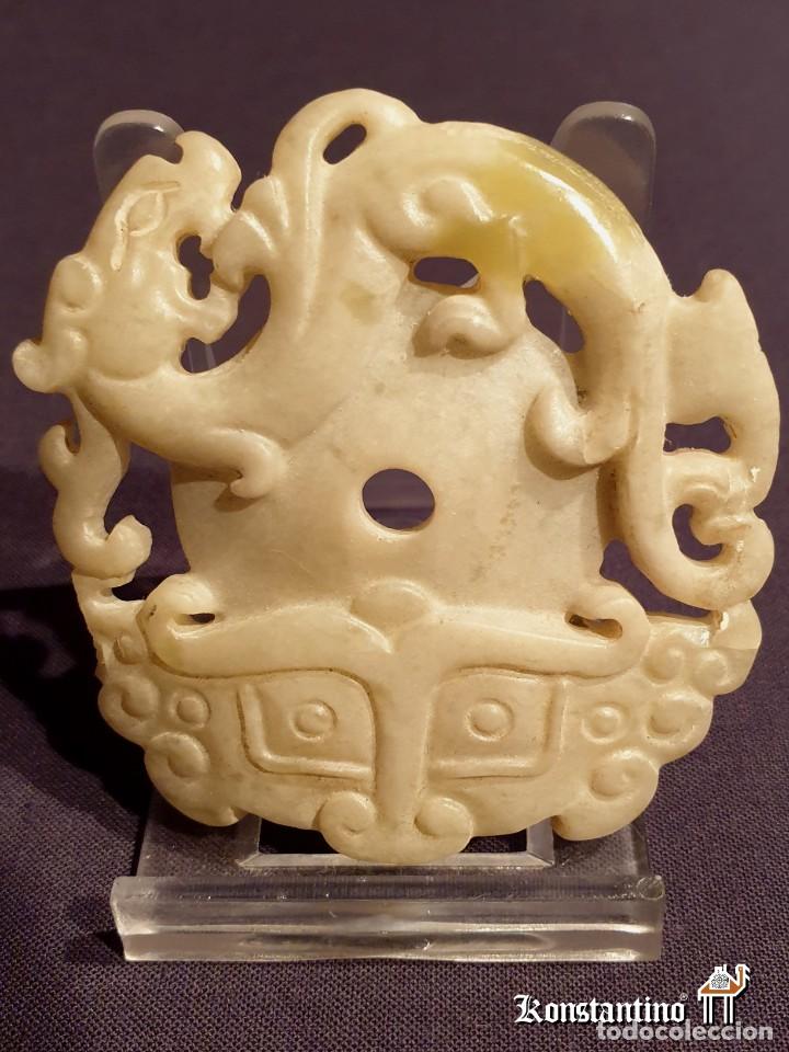 Antig&uuml;edades: Amuleto antiguo chino en jade - Foto 1