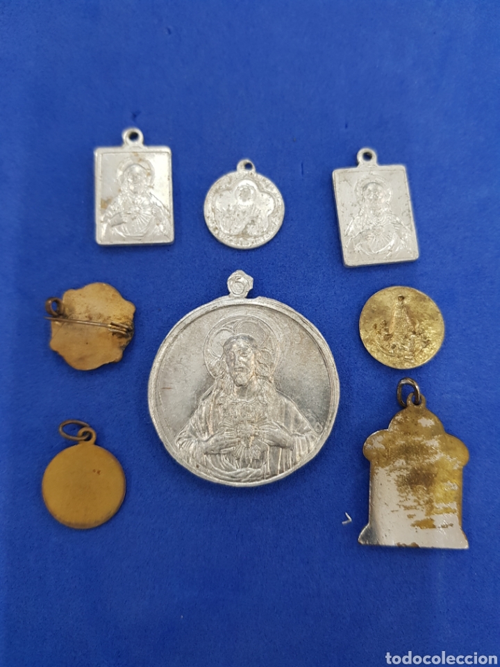 Antig&uuml;edades: Lote 8 medallas religiosas - Foto 2