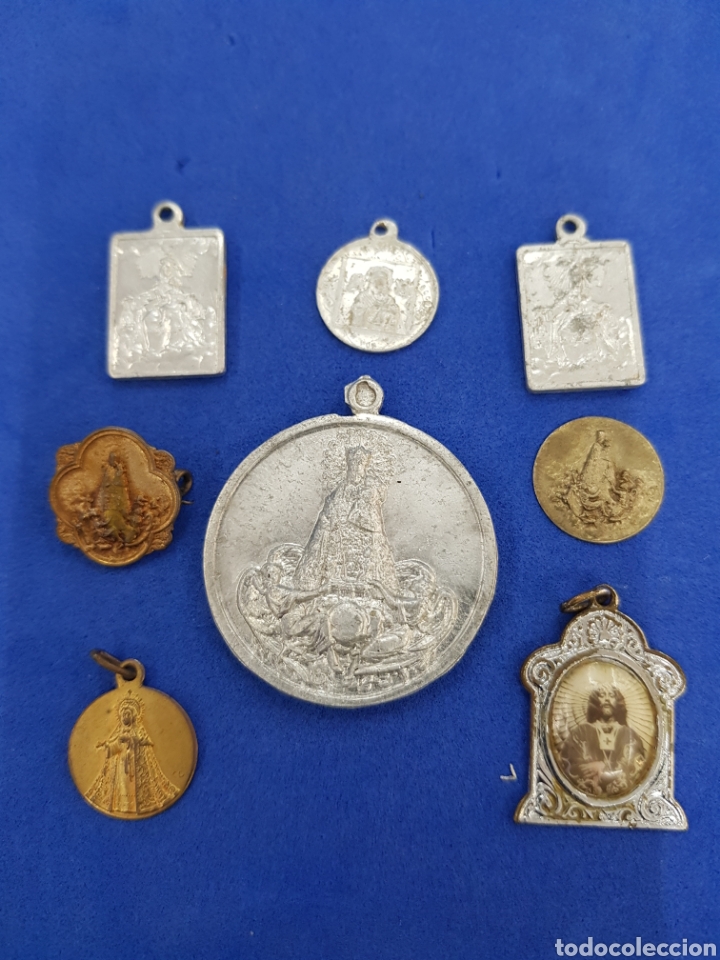 Antig&uuml;edades: Lote 8 medallas religiosas - Foto 1