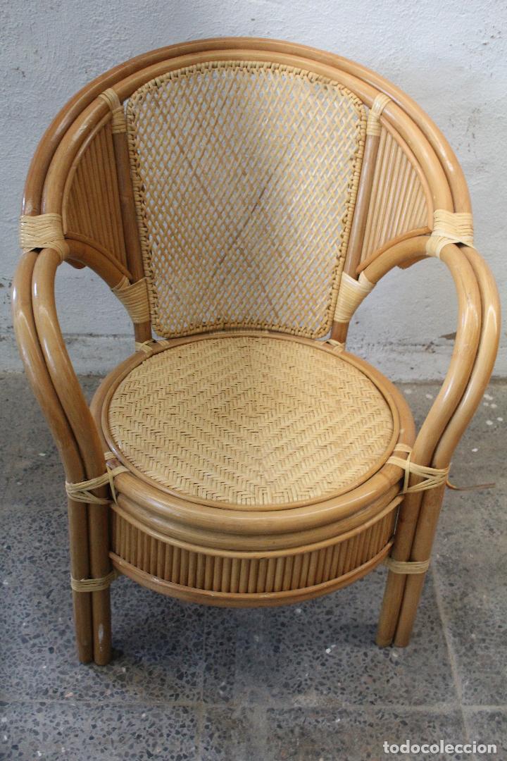 Antig&uuml;edades: sillon de mimbre bambu - Foto 2