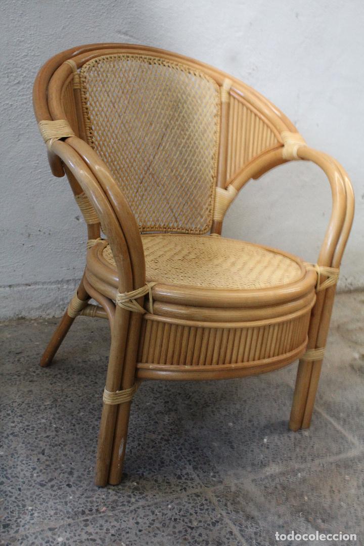 Antig&uuml;edades: sillon de mimbre bambu - Foto 3
