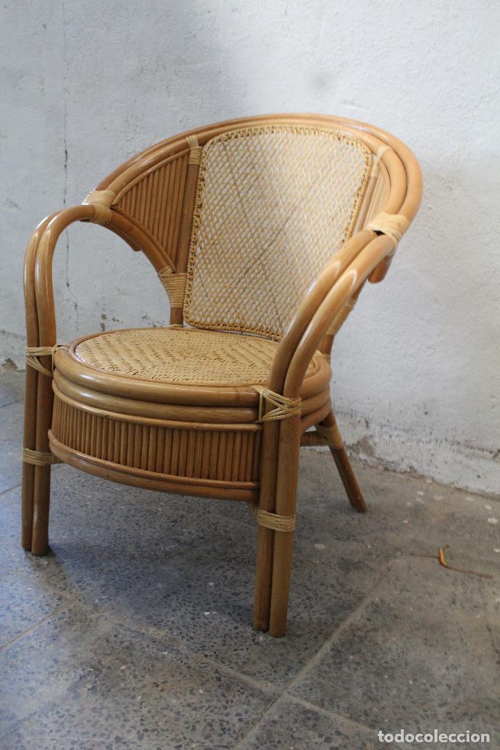 Antig&uuml;edades: sillon de mimbre bambu - Foto 4