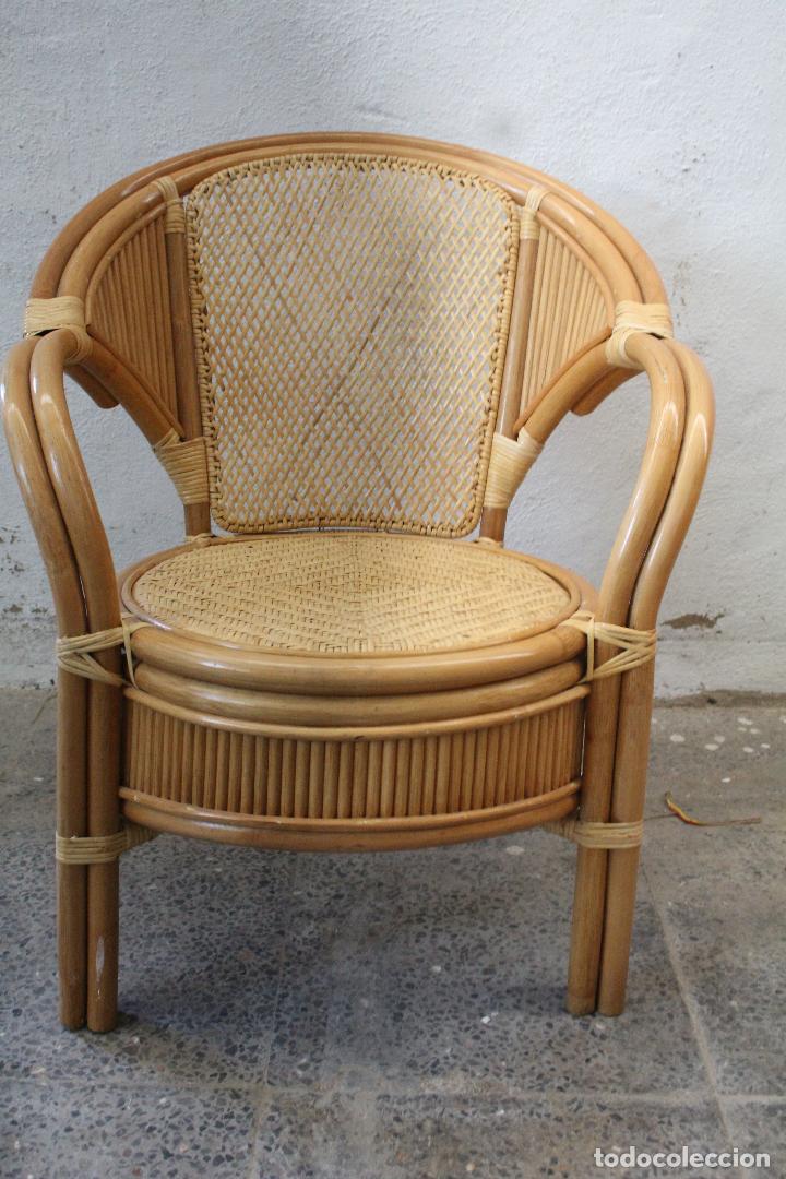 Antig&uuml;edades: sillon de mimbre bambu - Foto 7