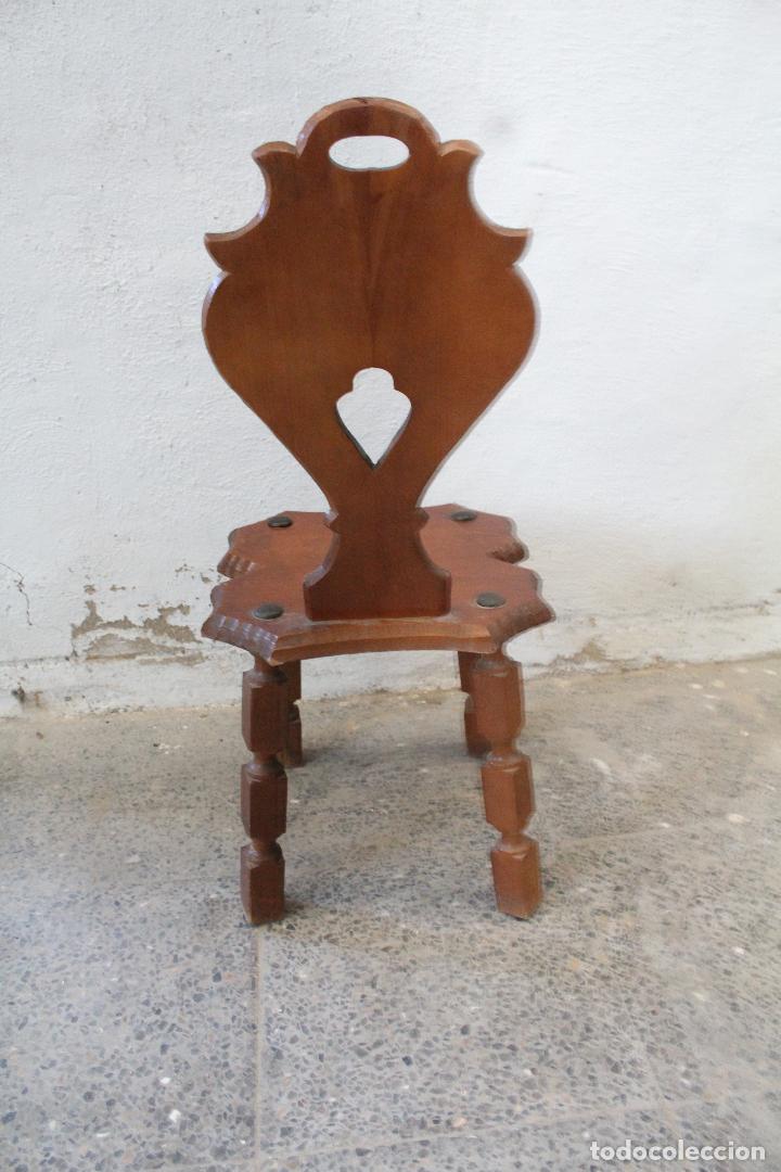 Antig&uuml;edades: silla madera recibidor - Foto 3