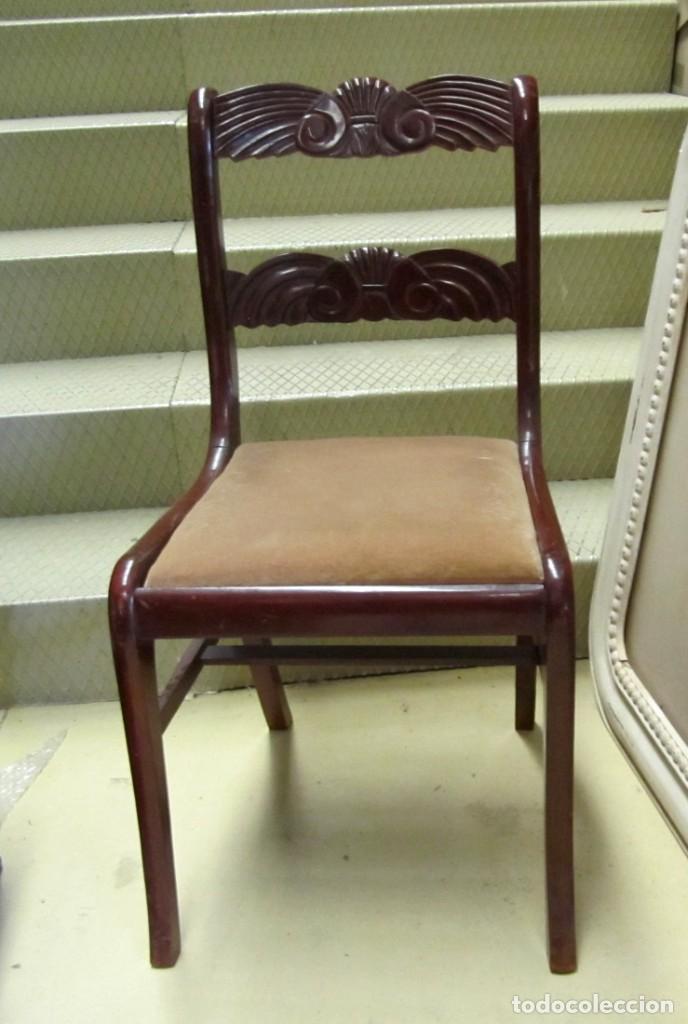 Antig&uuml;edades: 6 sillas antiguas en madera tallada - Foto 10