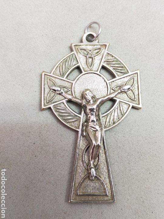 Antig&uuml;edades: CRUZ DE METAL PLATEADO. - Foto 4
