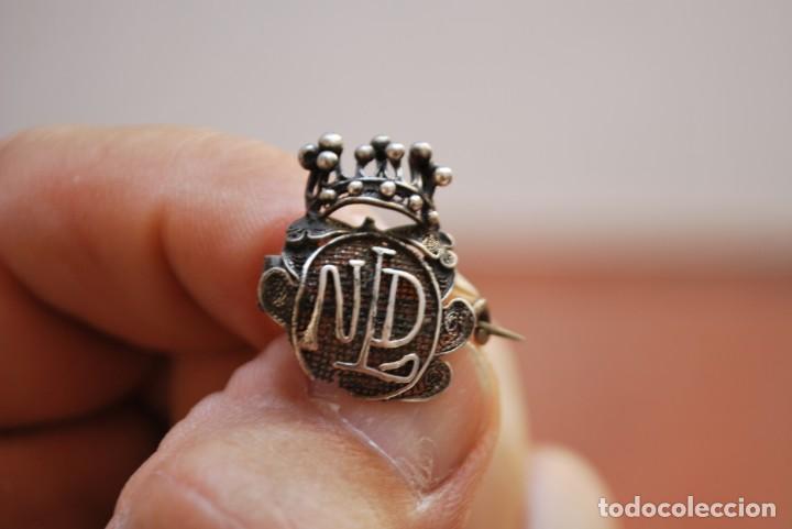 Antig&uuml;edades: ANTIGUO BROCHE DE LURDES EN PLATA - Foto 3