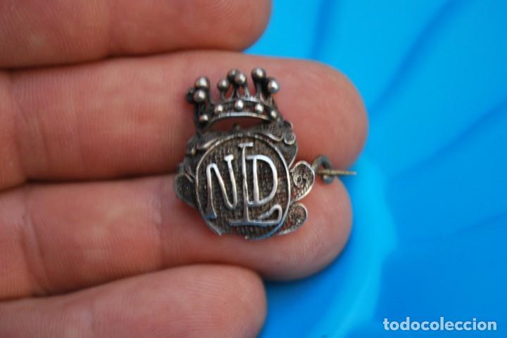 Antig&uuml;edades: ANTIGUO BROCHE DE LURDES EN PLATA - Foto 5