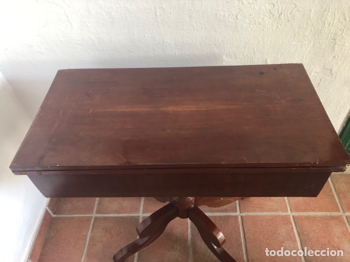 Antig&uuml;edades: Mesa juego caoba para restaurar - Foto 2