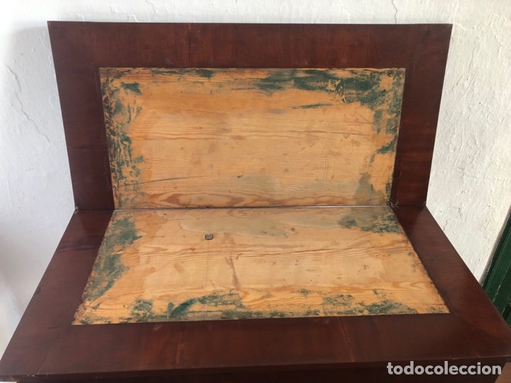 Antig&uuml;edades: Mesa juego caoba para restaurar - Foto 6
