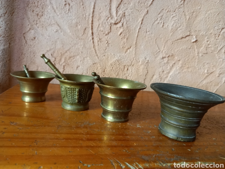 Antig&uuml;edades: QUATRO PEQUE&Ntilde;OS ALMIREZ O MORTEROS - Foto 1