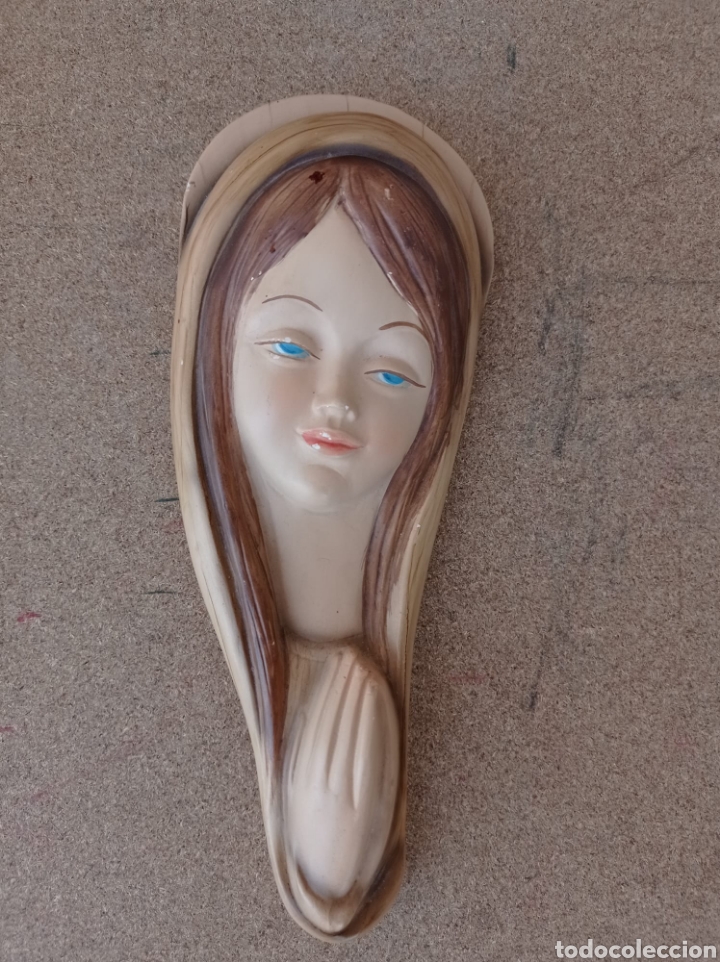 Oggetti Antichi: Virgen para colgar de 25 cms