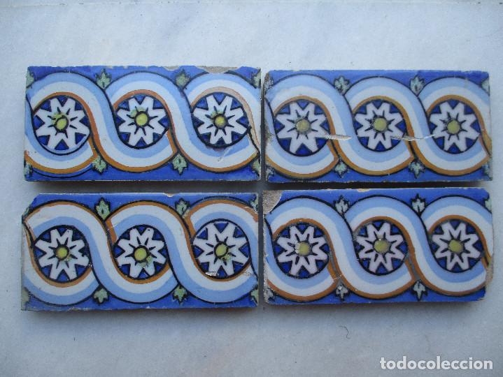 Antig&uuml;edades: Cenefas azulejos siglo XIX - Foto 1