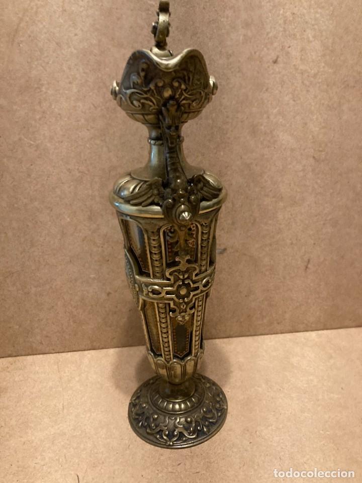Antig&uuml;edades: Jarr&oacute;n de bronce aplicado sobre criistal - Foto 4