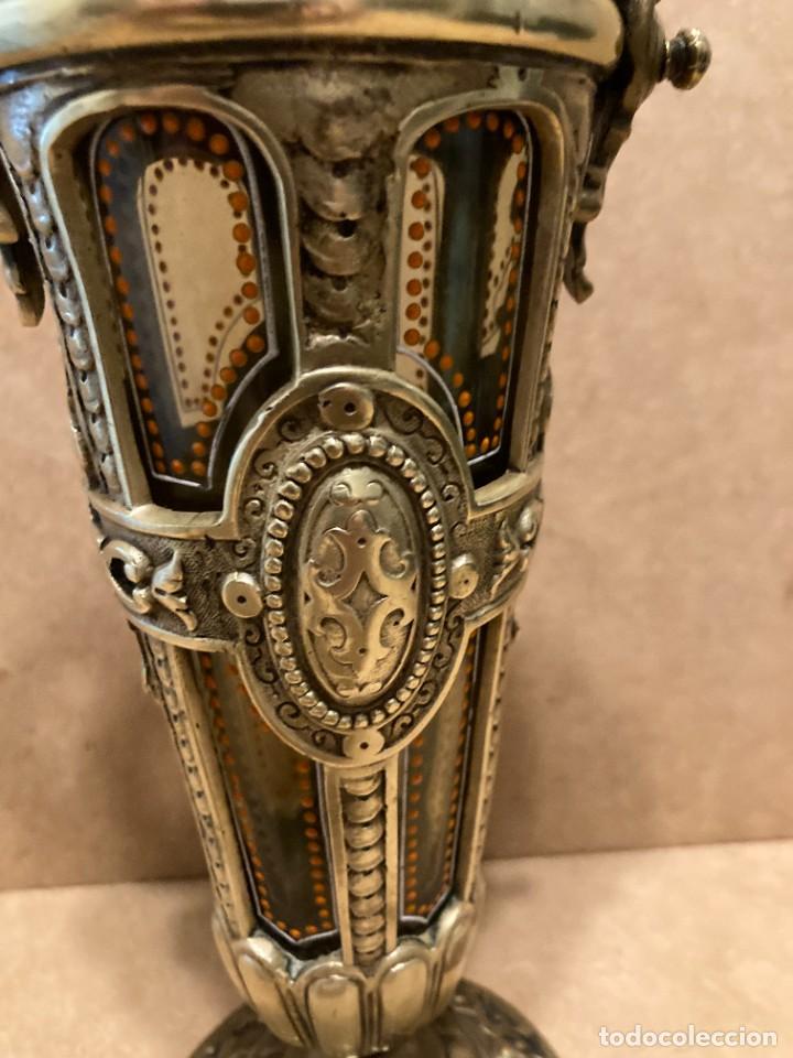 Antig&uuml;edades: Jarr&oacute;n de bronce aplicado sobre criistal - Foto 9