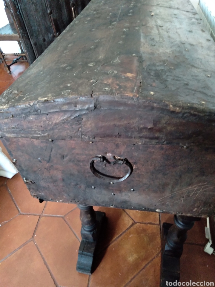 Antig&uuml;edades: Ba&uacute;l de viaje siglo 17 - Foto 5