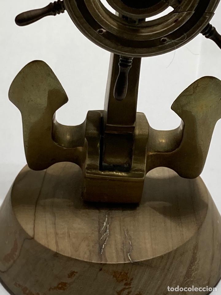 Antig&uuml;edades: Adorno Tim&oacute;n en bronce y peana 16x7cm - Foto 3