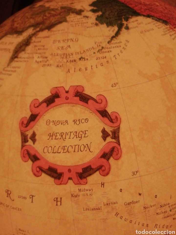 Antig&uuml;edades: GLOBO TERRAQUEO GRANDE en Ingl&eacute;s - Foto 4