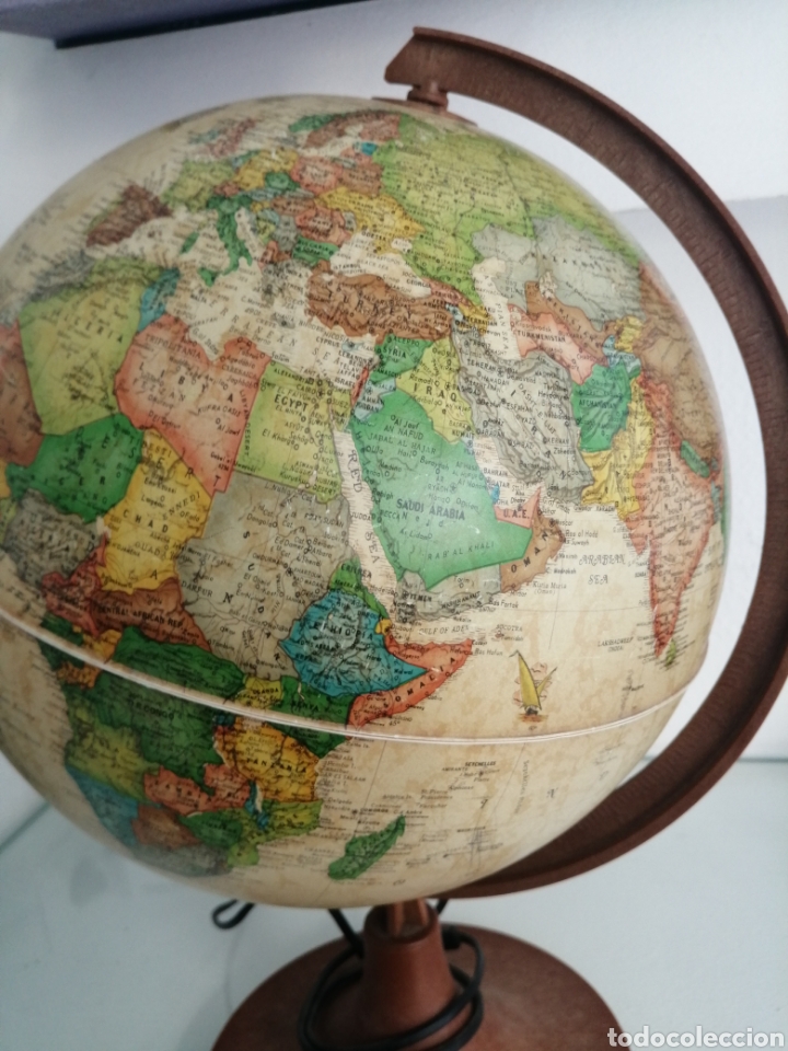 Antig&uuml;edades: GLOBO TERRAQUEO GRANDE en Ingl&eacute;s - Foto 5