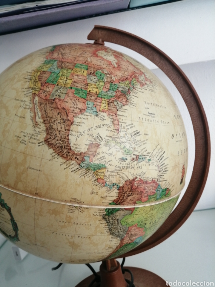 Antig&uuml;edades: GLOBO TERRAQUEO GRANDE en Ingl&eacute;s - Foto 6