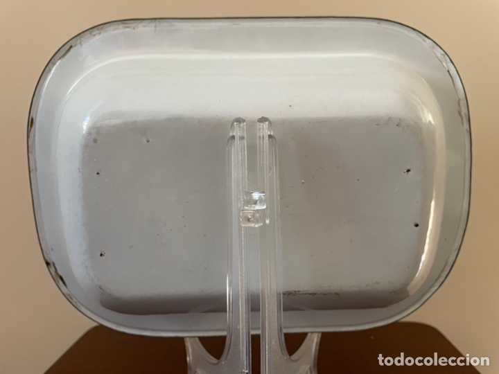 Antig&uuml;edades: Fuente rectangular de porcelana esmaltada - Foto 2