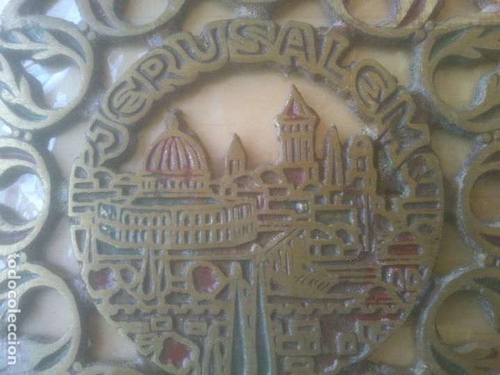 Antig&uuml;edades: PLAAQUE EN BRONCE DE JERUSALEN JERUSALEM - Foto 2