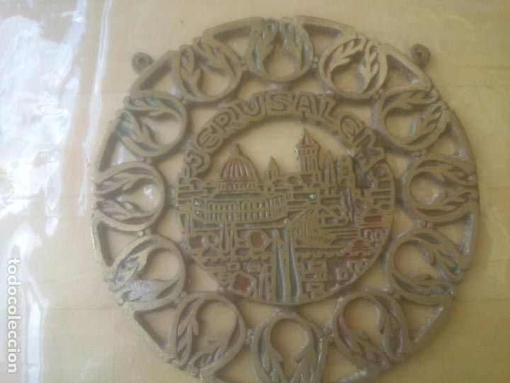 Antig&uuml;edades: PLAAQUE EN BRONCE DE JERUSALEN JERUSALEM - Foto 1