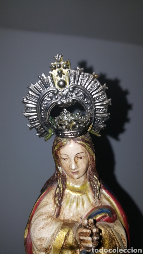 Antigüedades: Virgen Inmaculada terracota - Foto 6 - 278578938