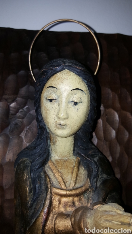 Antigüedades: Escultura Virgen antigua estilo gótica - Foto 3 - 278591088