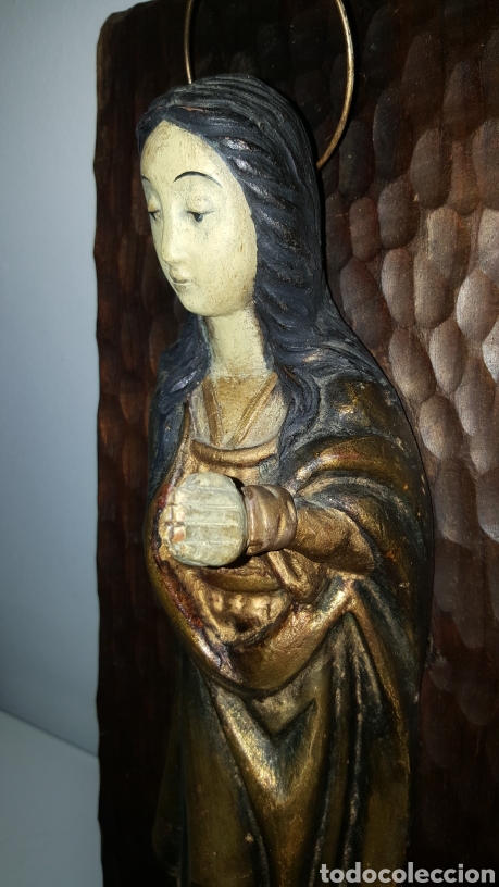 Antigüedades: Escultura Virgen antigua estilo gótica - Foto 9 - 278591088