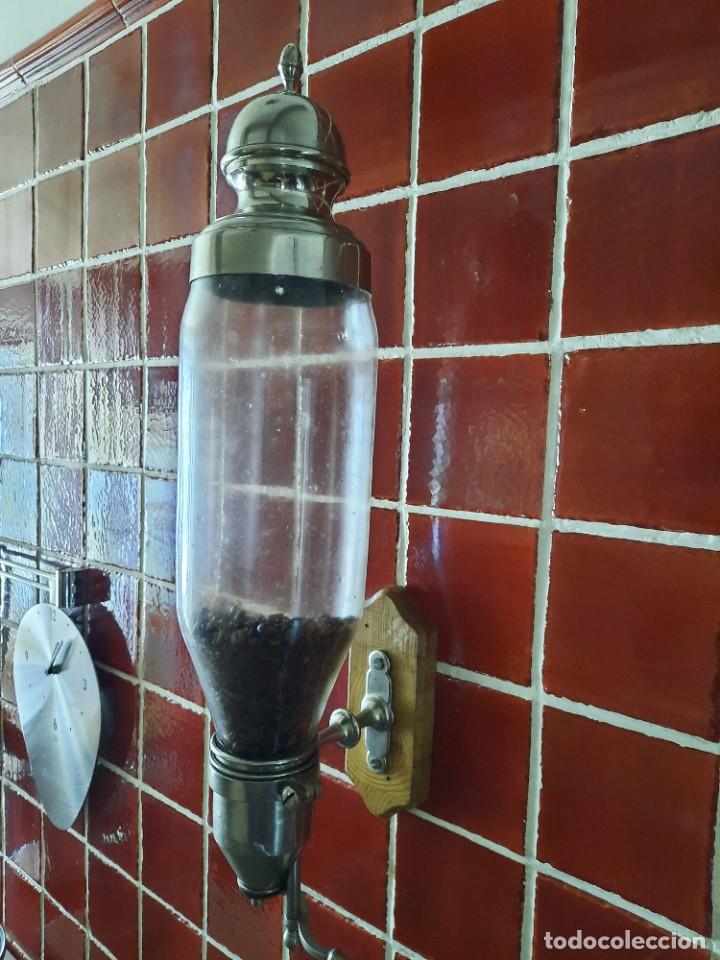 Antiques: ANTIGUO DISPENSADORDE CAFE , DE CRISTAL .MIDE ALTO 50 CM