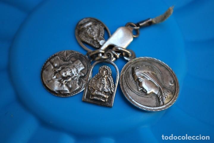 Antig&uuml;edades: LOTE DE 4 MEDALLONES DE PLATA . - Foto 1